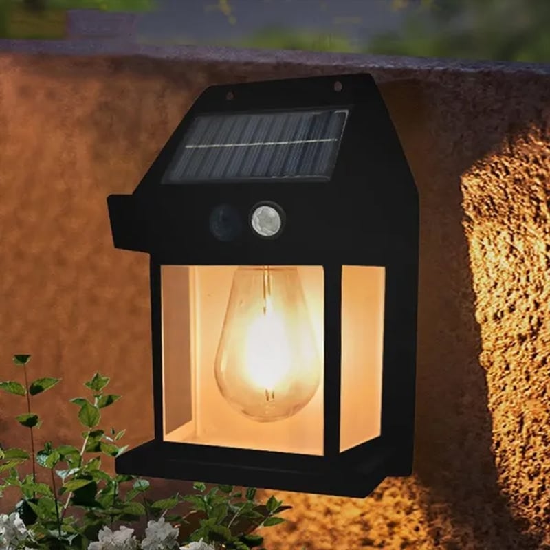 Solara™ Sfeervol, snoerloos en waterdicht - wandlamp op zonne-energie met kunstlicht