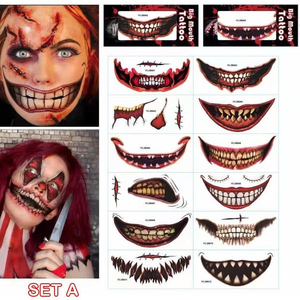 🎃HALLOWEEN PRE SALE - 50% KORTING🎃Halloween Grap Make-up - Tijdelijke Tattoo