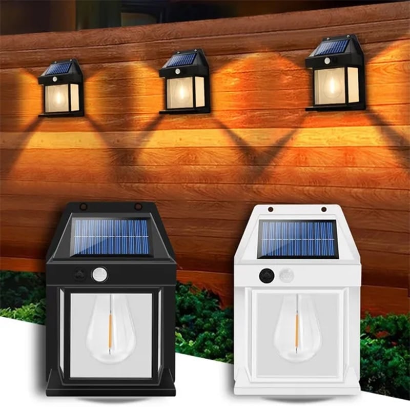 Solara™ Sfeervol, snoerloos en waterdicht - wandlamp op zonne-energie met kunstlicht