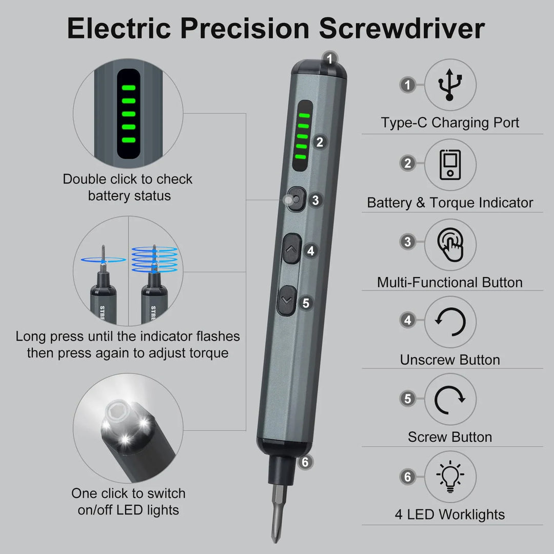 68 In 1 Mini Elektrische Schroevendraaierset