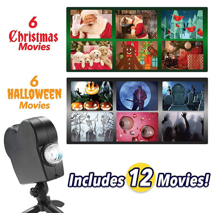 Halloween holografische projector  - 2024 Deluxe Edition (kerstvideo's GRATIS inbegrepen!)