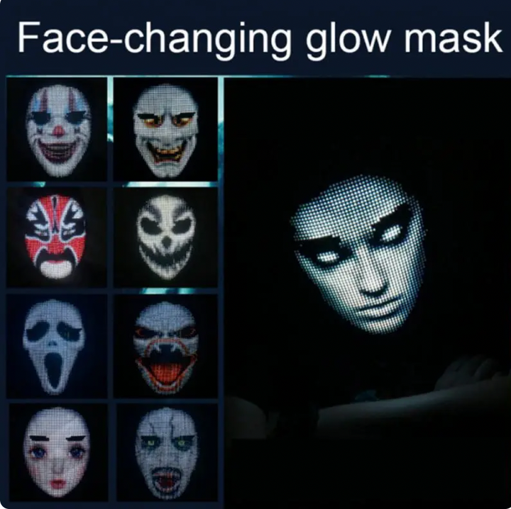 Haunting Halo™ LED Smart Masker - Verander van personage! - USB oplaadbaar