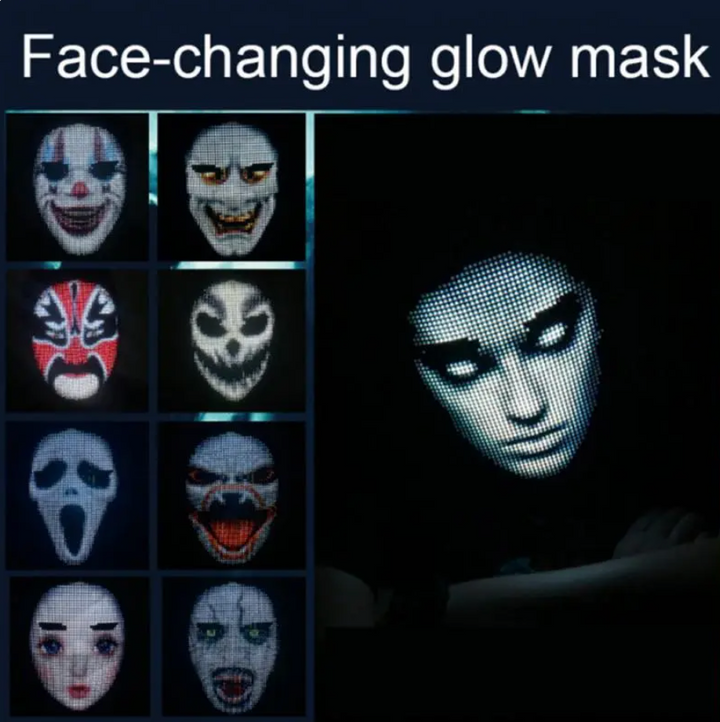 Haunting Halo™ LED Smart Masker - Verander van personage! - USB oplaadbaar